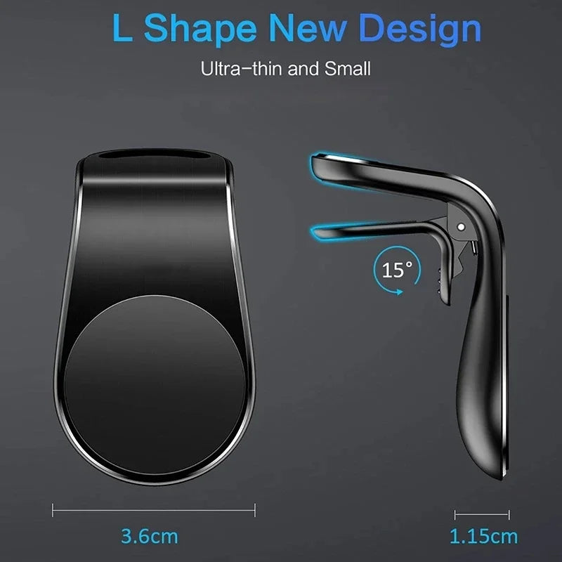 Magnetic Car Phone Holder Air Vent Clip Mount 360 Rotation Mobile Bracket GPS Cell Phone Stand in Car For IPhone Samsung Huawei