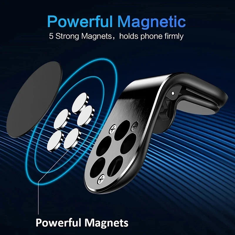 Magnetic Car Phone Holder Air Vent Clip Mount 360 Rotation Mobile Bracket GPS Cell Phone Stand in Car For IPhone Samsung Huawei